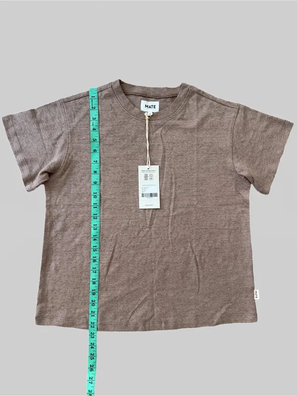 Mate the Label Regenerative Hemp Shrunken Tee S NWT Mineral - Image 7