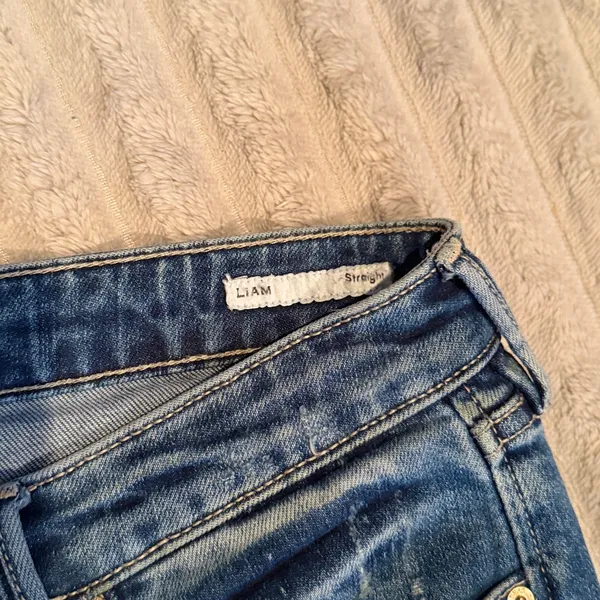 Dear John Liam Straight Leg Jeans Size 29 Distressed Raw‎ Step Hem - Image 4