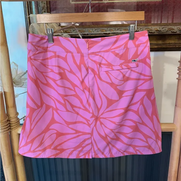 Vineyard Vines Passion Fruit Bloom Golf Performance Skort Pink Sz 10 💛🍄 - Image 5