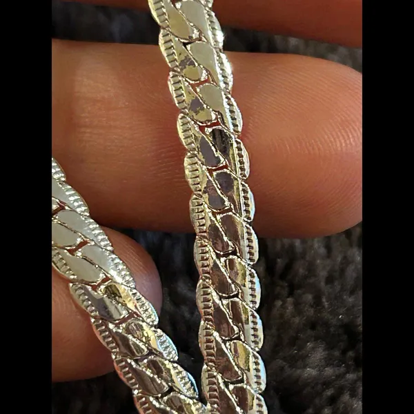 925 sterling silver bracelet 7.5 inch h41 - Image 2