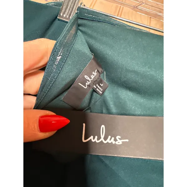 Lulus Foxy Emerald Green Strapless Maxi Dress Bridesmaid Party Holiday Large - Image 6