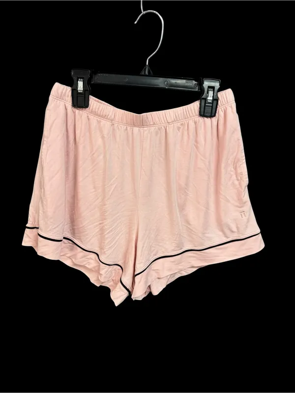 Women’s Pink Short Sleeve Tommy John Pajama Set with Contrast Piping - Image 4