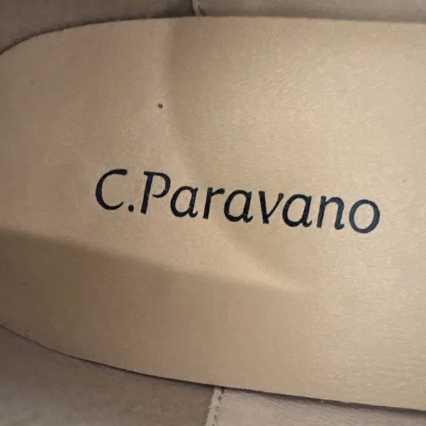 C. Paravano Black Loafers Moccasins w/ Gold Buckle Womens Size 38 US 7.5 Preppy - Image 6