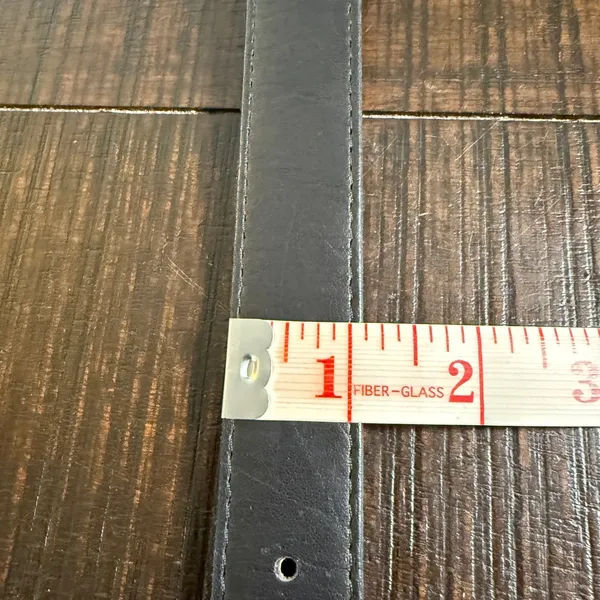 A.‎ Brod Leather Belt Womens Medium Black Western Brass Hardware Vintage USA Mae - Image 3