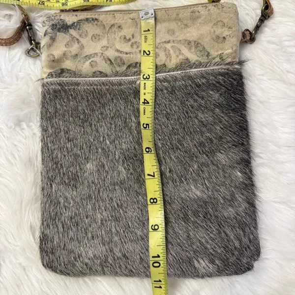 Myra Bag Hair-On Hide Crossbody Bag Western Boho Cowhide - Image 4