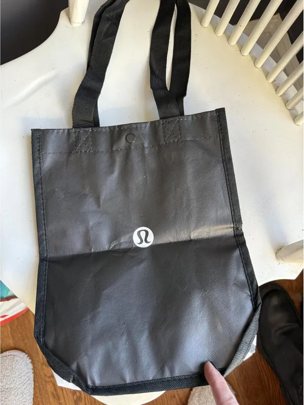 Lululemon Black Reusable Tote Bag - Image 2