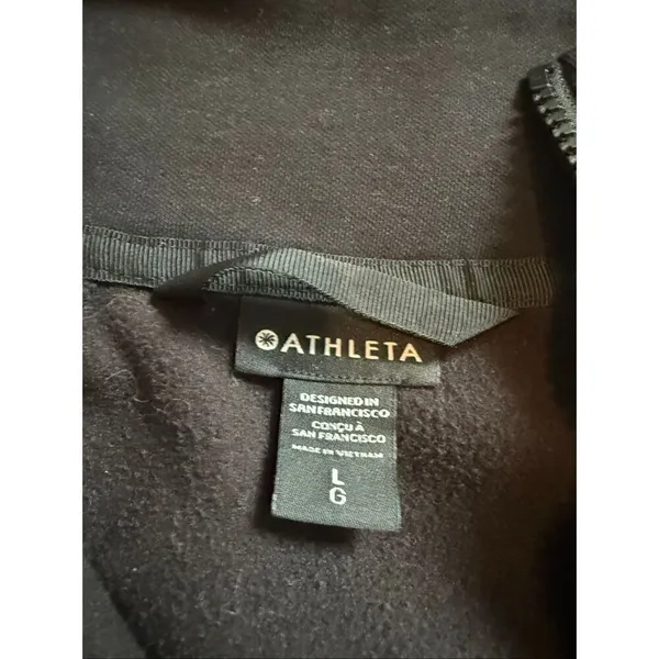 Athleta Triumph Hoodie Black Full Zip Large - Image 8
