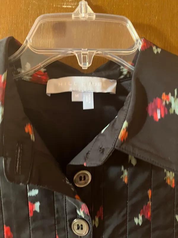 Hill House The Rosalind Dress in Black Ikat Floral Taffeta - Image 6