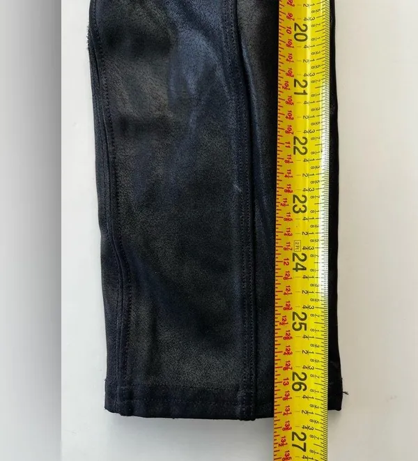 SPANX women Moto Faux Leather Leggings L - Image 8