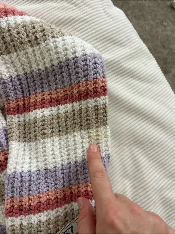 Hollister Cream Sweater with Lavender & Rust Stripes - Image 4