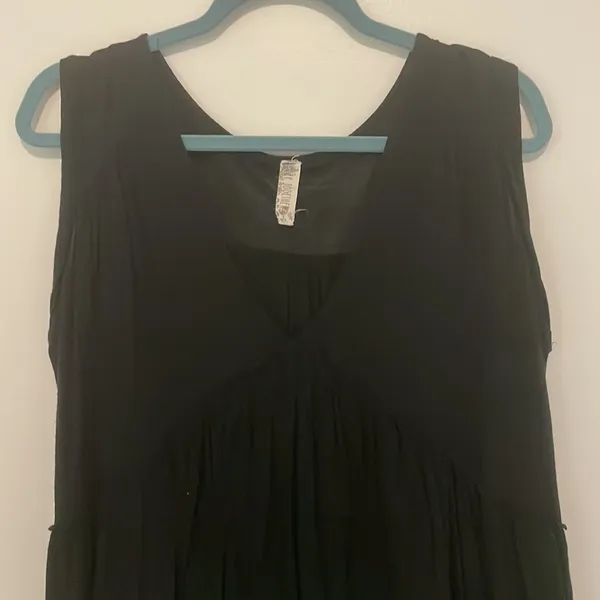 By Together Black Flowy Free People style V-Neck Top - Image 2