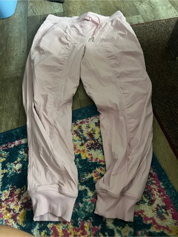 Lululemon Dance Studio Mid Rise Full Length Light Pink Jogger Pants - Image 3