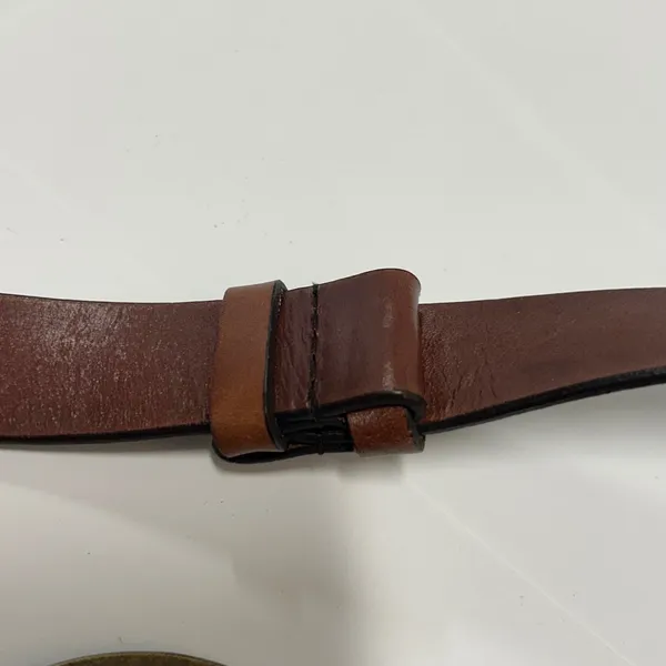 Coldwater Creek Brown Leather Western Belt Brass Hook Buckle Plus Size‎ 1X 2X - Image 12
