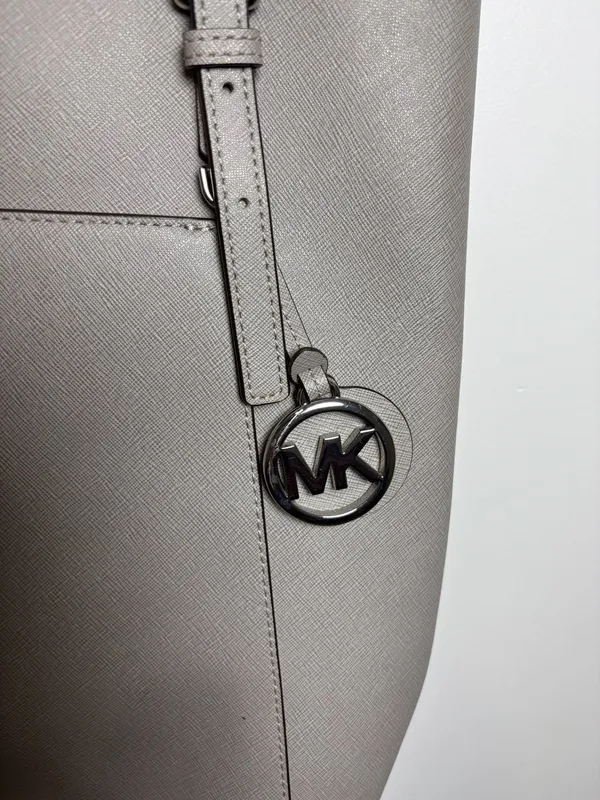 Michael Kors Ciara Large East West‎ Top Zip Saffiano Leather Tote Bag in Grey - Image 2