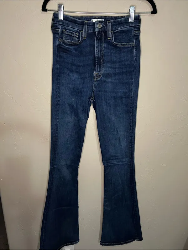 7‎ For All Mankind Ultra High Rise Skinny Stretch Bootcut Denim Jeans - Image 2