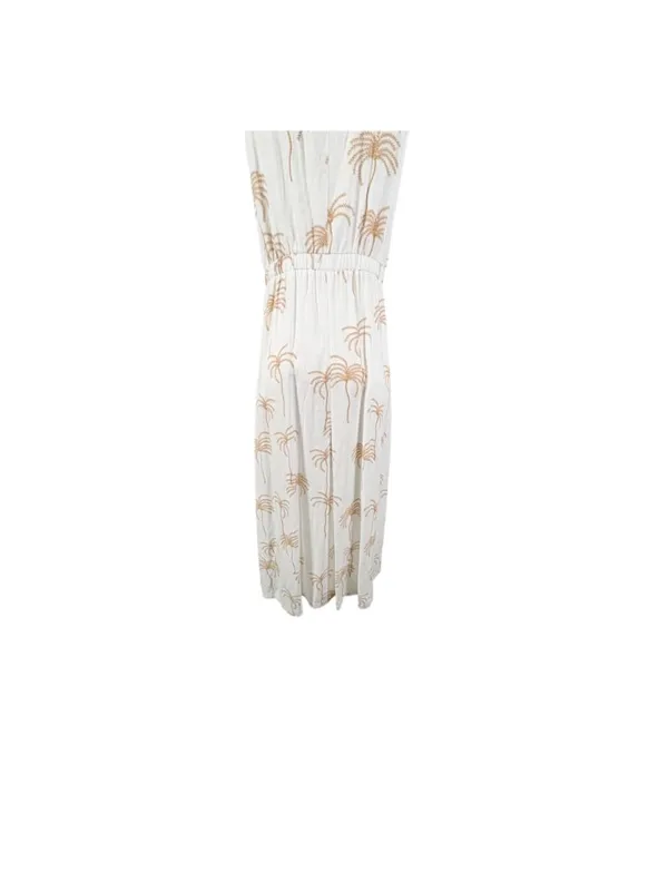 Petal & Pup Linen Blend Palm Midi Dress Size Medium - Image 9