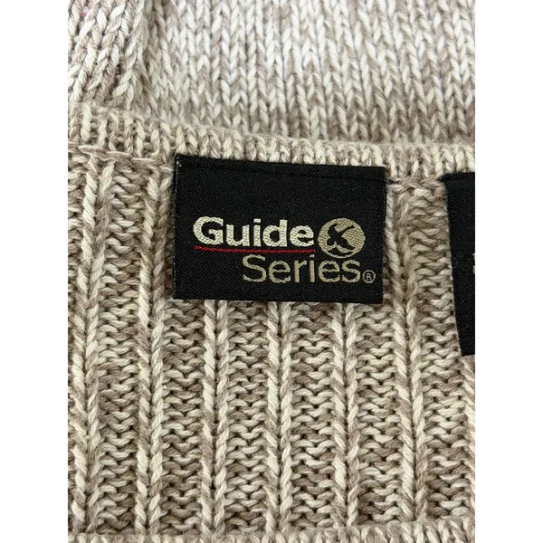Vintage 90s‎ Guide Series Women Small Tan Speckled Knit Cotton Sweater Classic - Image 5