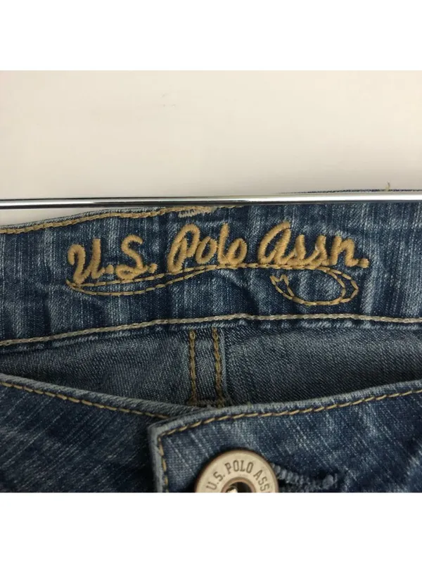 U.S. Polo Assn. Womens Blue Denim Jeans Size 9/10 Low Rise Straight Leg - Image 8
