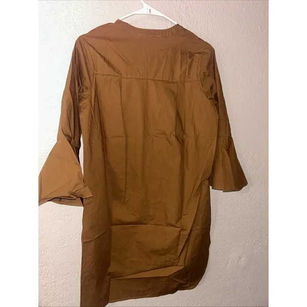 Hayden Los Angeles Mandarin Collar Button-down Front and Flared Sleeves Size S - Image 5