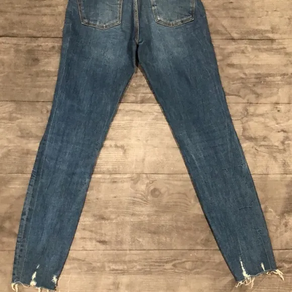Zara blue skinny destroyed jeans - Image 6