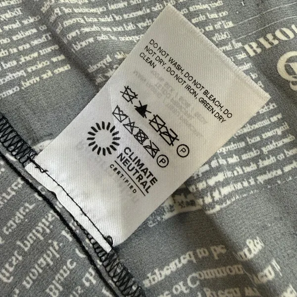 Reformation Black White Silk Newspaper Print Mini‎ Skirt The Best of Times XXS - Image 5