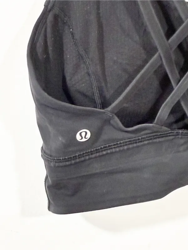 Lululemon Size 10 Free to Be Serene Bra C/D Cup Black Padded Strappy - Image 3