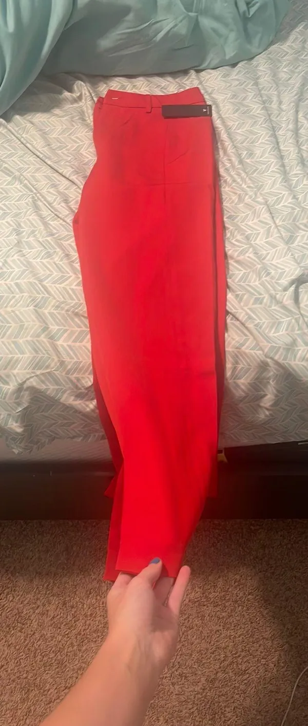 Lulus Red High Waist Pants - Image 4