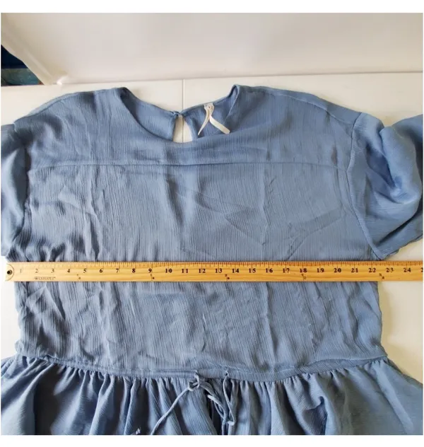 Anthropologie Long Sleeve Ruffle Tunic Size L Feminine Flowy Blouse Fairy - Image 7