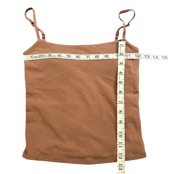 Abercrombie & Fitch Brown Built-In Shelf Bra Camisole XS Adjustable Straps - Image 3