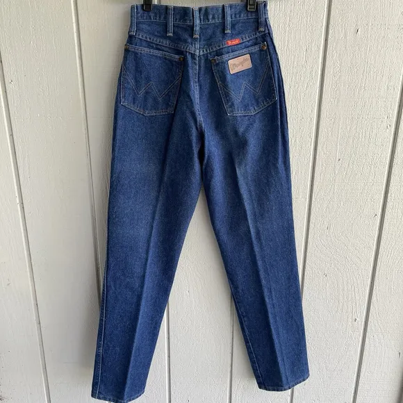 Wrangler Women’s 7/8 Vintage 90s‎ Made in USA Blue Jeans Cowboy Cut Original Fit - Image 2