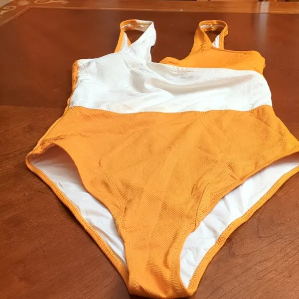 Cupshe | Burnt Orange Color Block One-Piece Size M - Image 3