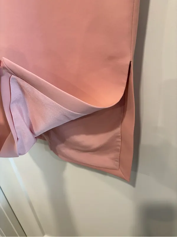 C/Meo Collective Pink Strapless Ruffle Midi Dress in Dusty Pink Size XS - Image 2