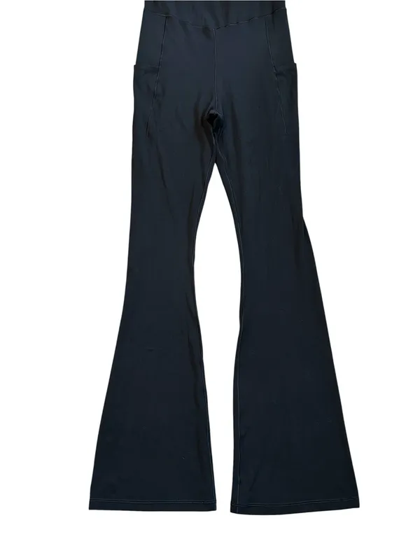 OFFLINE By Aerie Real Me XTRA Flare Leg Jumpsuit Black Athleisure - Image 5