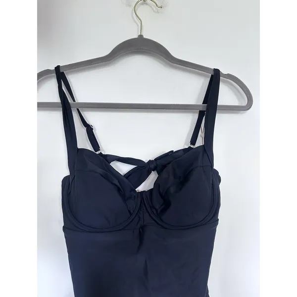 NWT Quince Black Italian Underwire One-Piece Swimsuit Size Large - Image 3