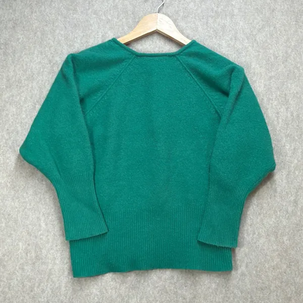 Liz Claiborne Vintage S Quiet Luxury Green Angora Wool Blend Side Button Sweater - Image 2