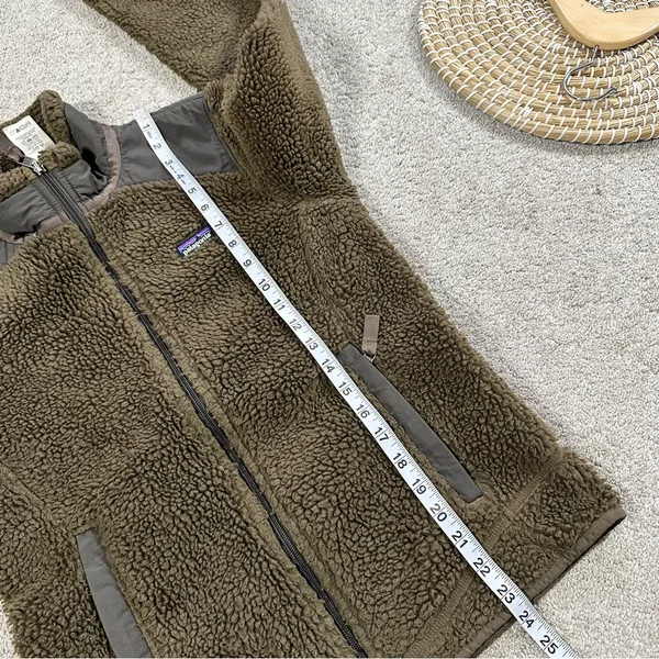 Patagonia Women's Fleece Retro-X Jacket Full Zip Stand-Up Collar Dark Walnut S - Image 15