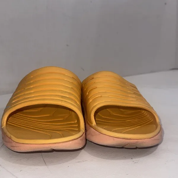 HOKA One One Unisex Orange Yellow Molded Ora Recovery Slide Sandals Size W10 M8 - Image 4