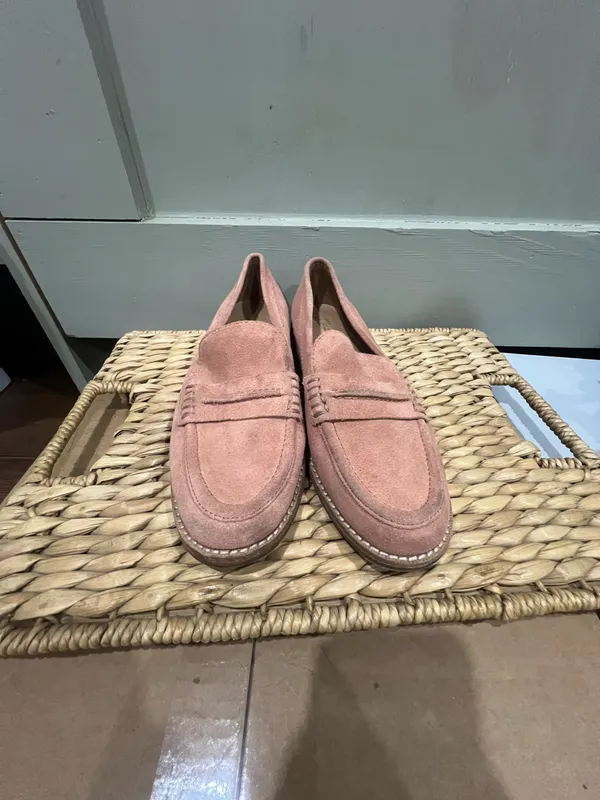 Pink Suede Loafers Madewell size 7.5 - Image 2