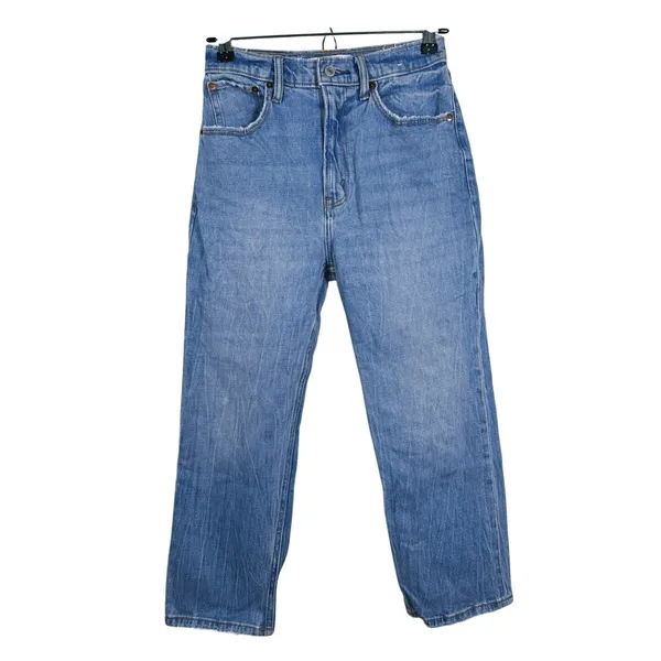 Abercrombie & Fitch Ankle Straight Ultra High Rise Jeans Size 26 Blue Minimalist - Image 2