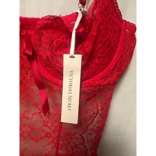 NWT Victoria’s Secret Wicked Babydoll Dress Size Large Red No Underwear - Image 3