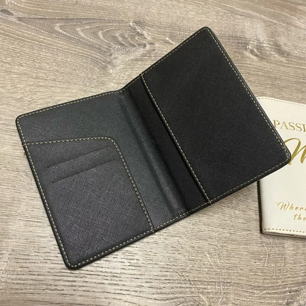 Mr & Mrs Passport Covers Set | Honeymoon Travel Wallet Holders | Wedding Gift - Image 6