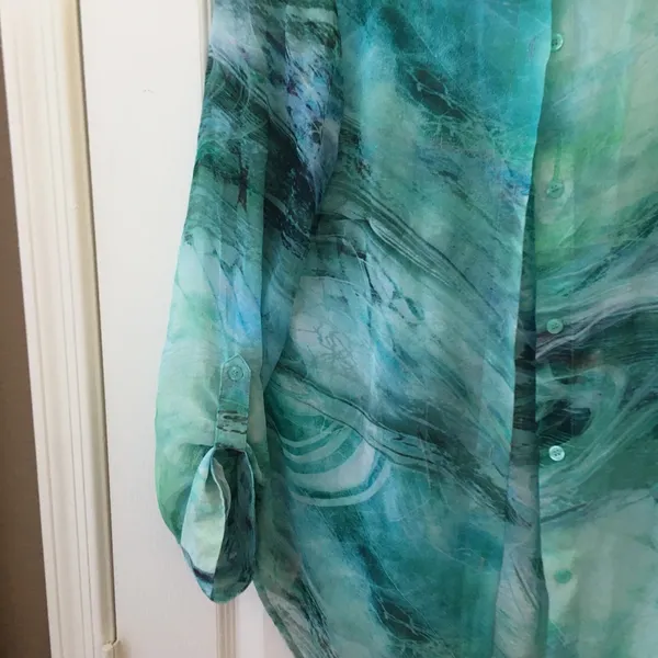 FINAL MARKDOWN Sheer ab studio blouse small - Image 2