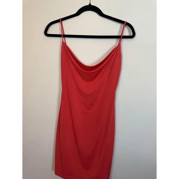 NBD revolve cowl neck mini dress red size small Stretchy - Image 6
