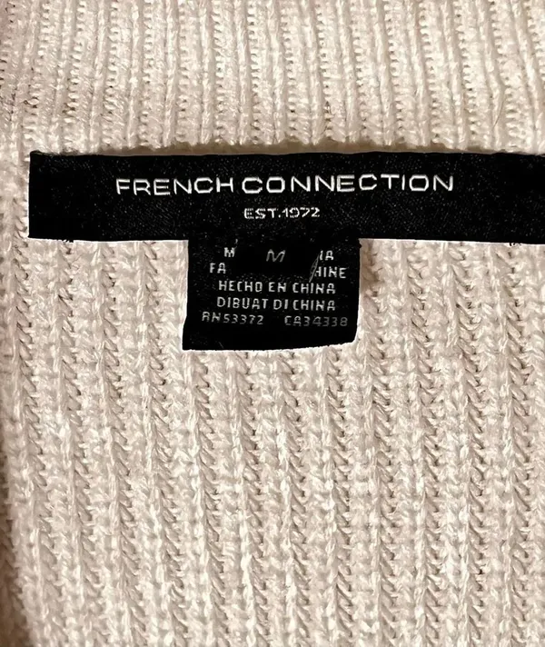 French Connection Stripe Half Zip Sweater Size Medium - Image 4