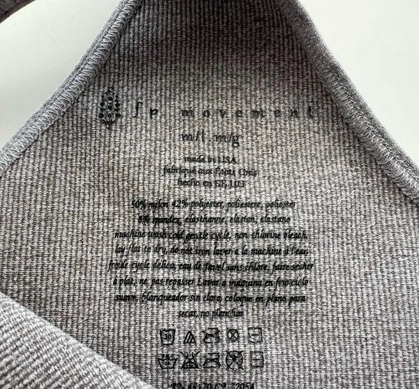 Free People FP movement Gray Sleeveless Tank Top ribbed Heart is Racing M / L - Image 4