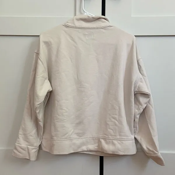A New Day - white and gold quarter zip with pocket - Image 3