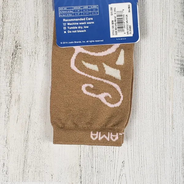 NWT Justin Boots Fashion Cushioned Sole Over The Calf Socks Women's Size Small - Image 7