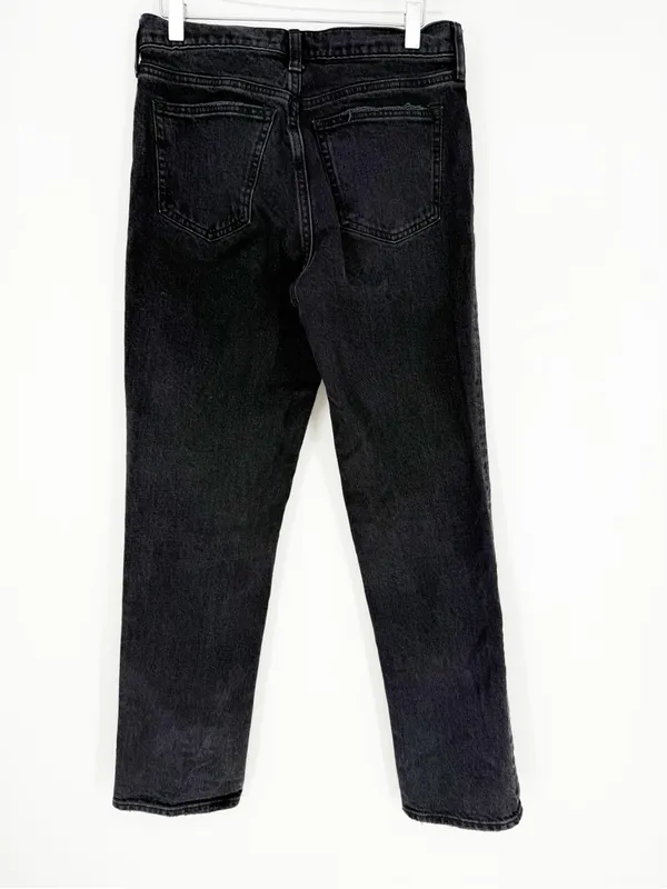 Abercrombie & Fitch 90s Straight Jeans Womens 27 Mid Rise Faded Black Denim - Image 4