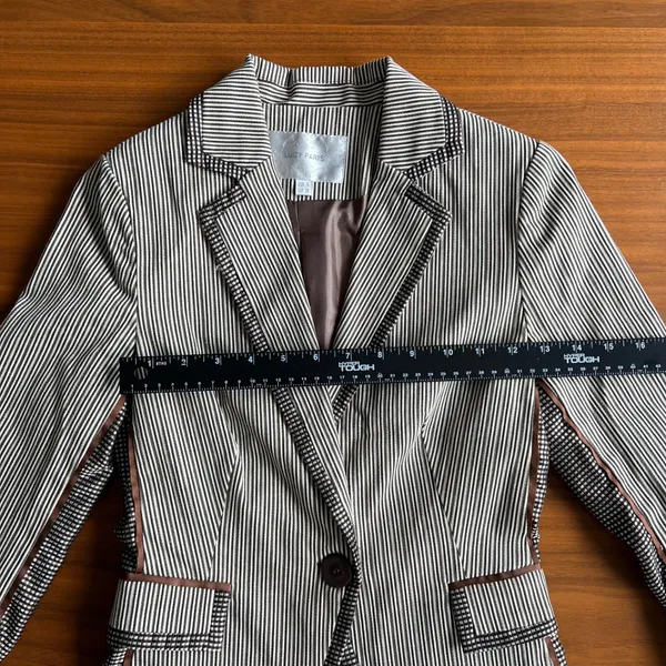 Lucy Paris Striped Blazer S Pinstripe Y2K Academia Preppy Fall Riding Jacket - Image 10