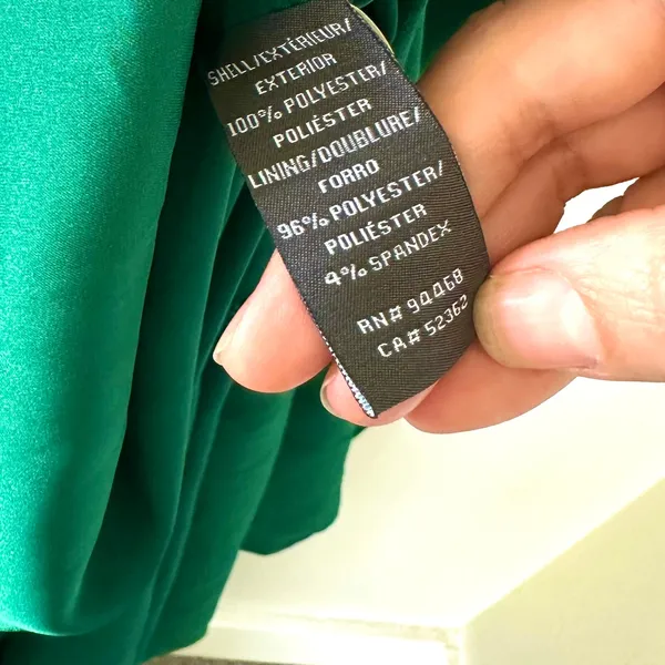 NWT Vera Wang Green Pleated Maxi Dress Gown Size 4 Regency Fairy Wedding FLAWED - Image 10